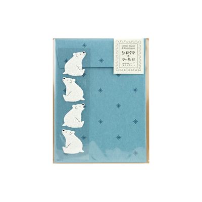 Midori MD Letter Set Polar Bear with Sticker