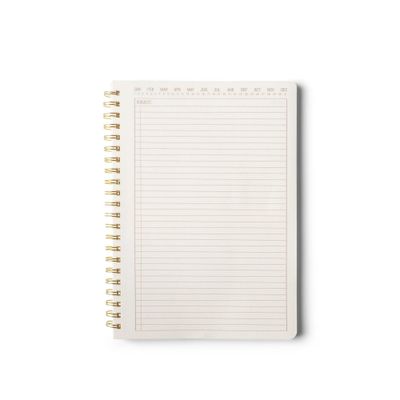 Textured Paper Large Wire Notebook - Classic Blue