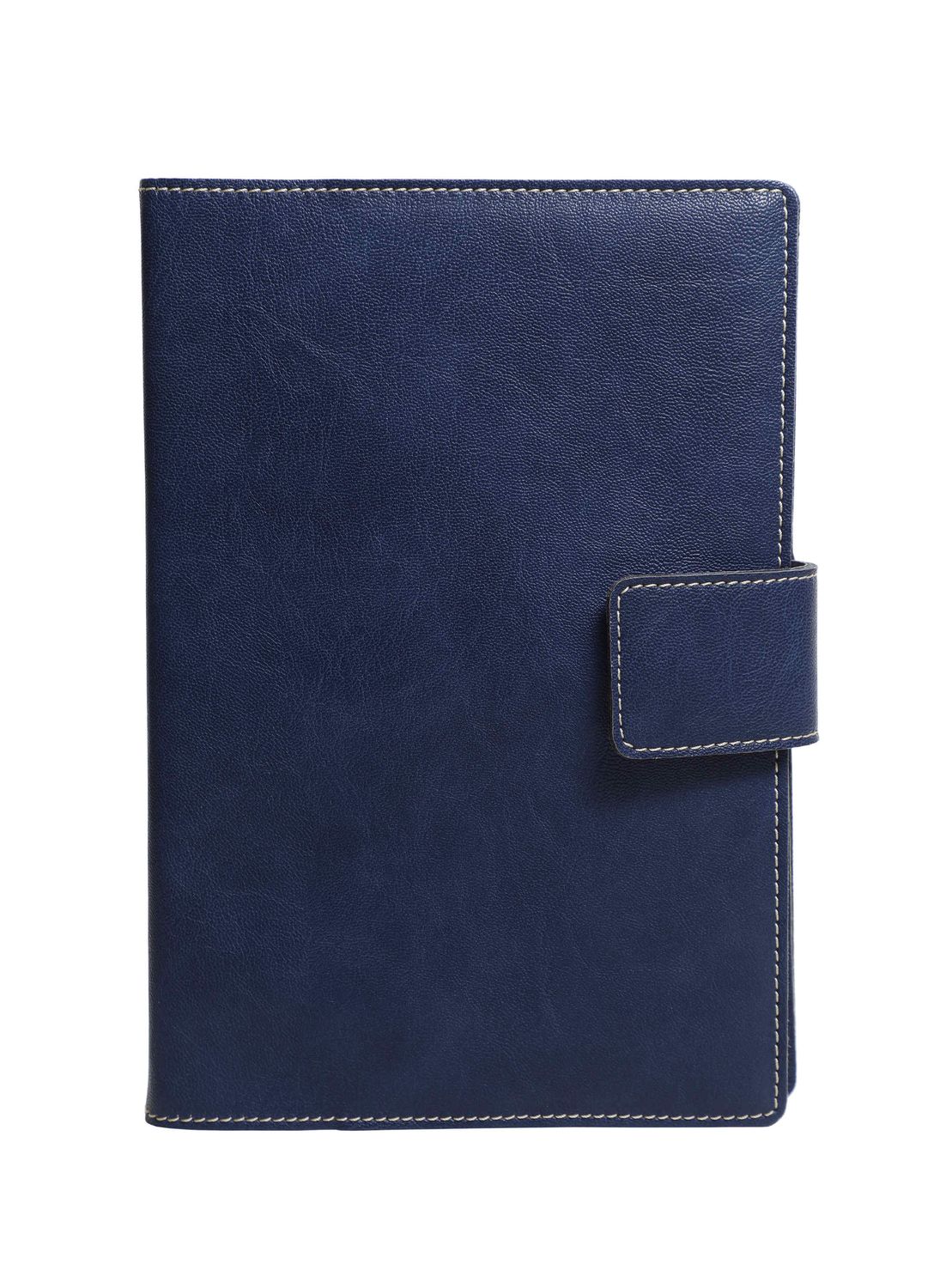 Pescara Leather Journal with Snap Closure - Nautic Blue