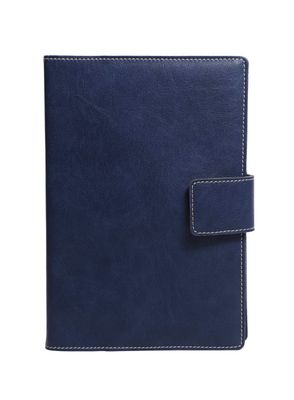 Pescara Leather Journal with Snap Closure - Nautic Blue