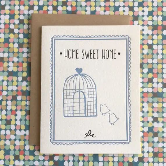 Home Sweet Home Letterpress Card