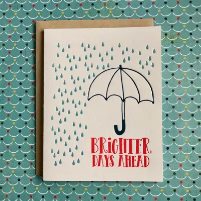 Brighter Days Ahead Letterpress Card