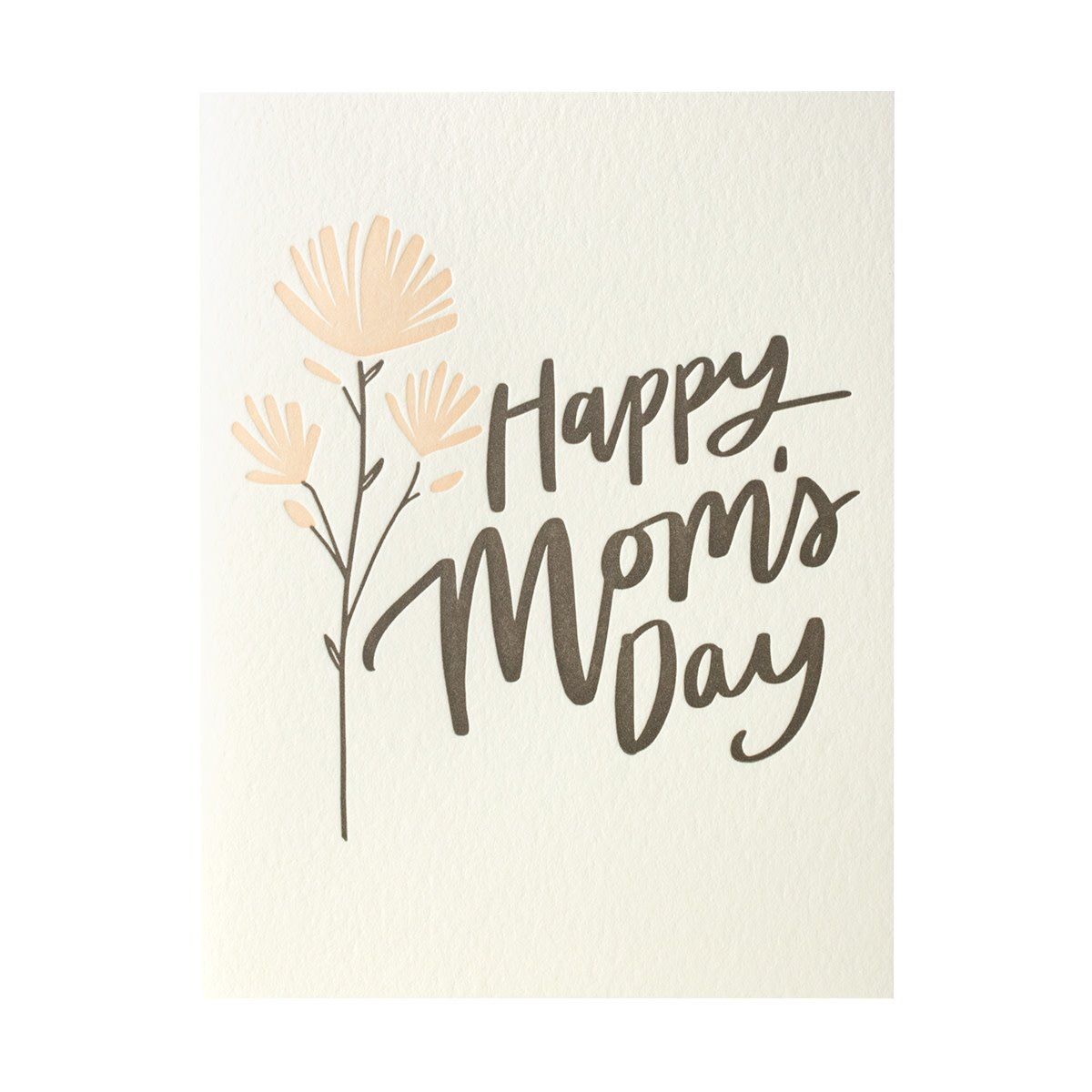 Mom Flower Letterpress Card