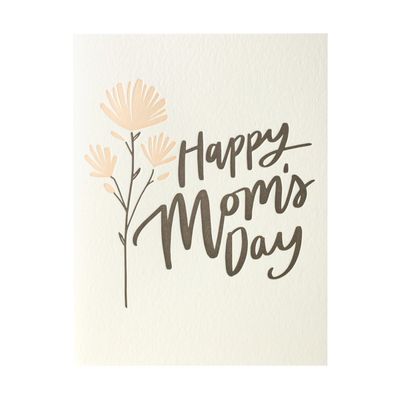 Mom Flower Letterpress Card