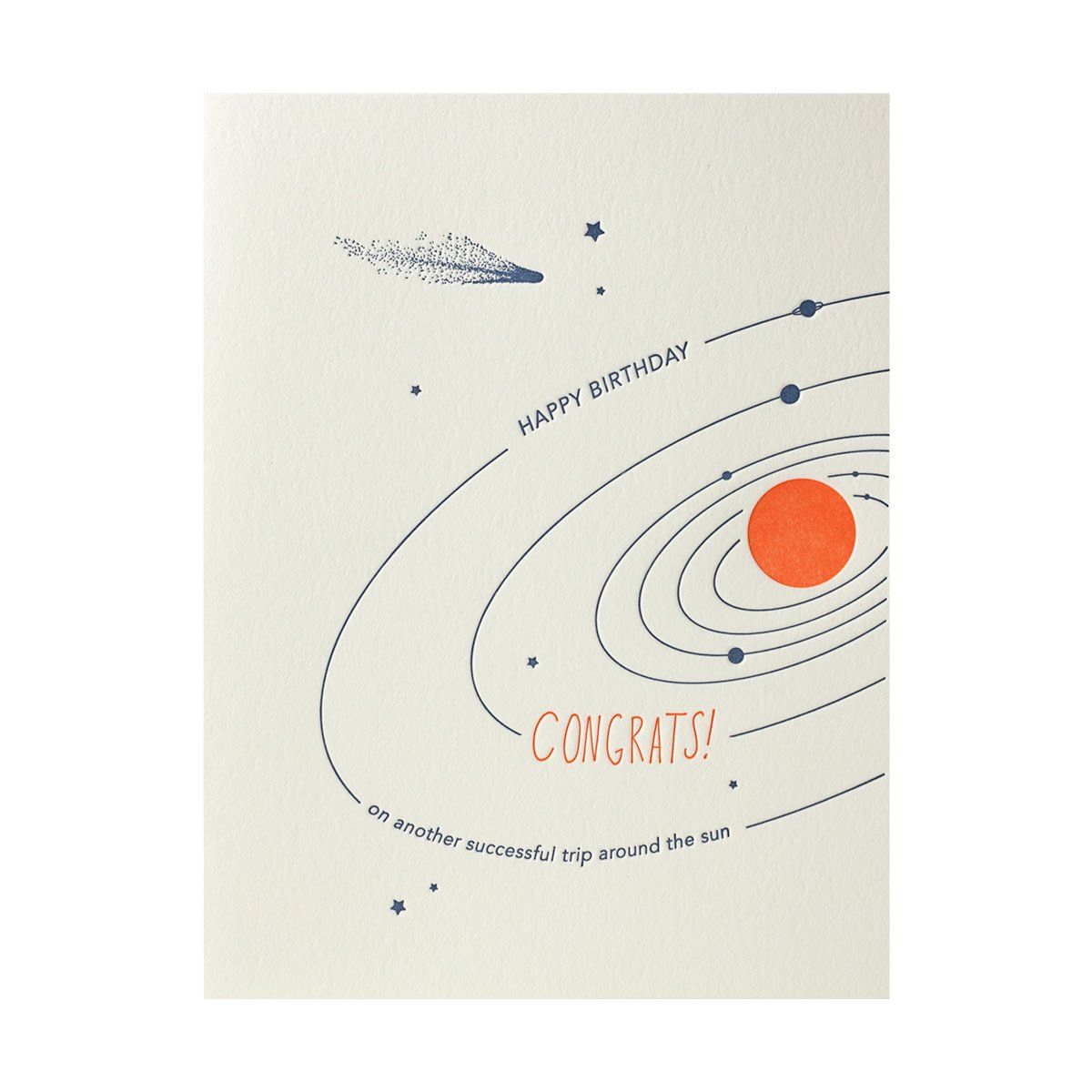 Congrats on Another Trip Birthday Letterpress Card