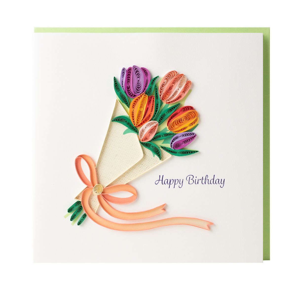 Birthday Tulip Bouquet Quilling Card