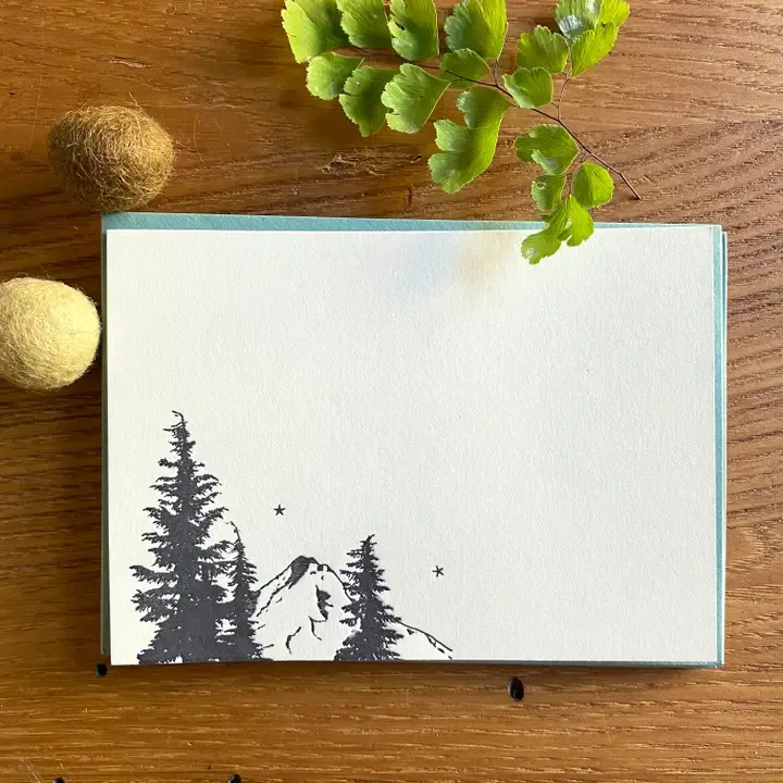 Mountain Letterpress Notecards (set of 10)