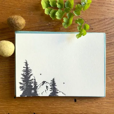 Mountain Letterpress Notecards (set of 10)