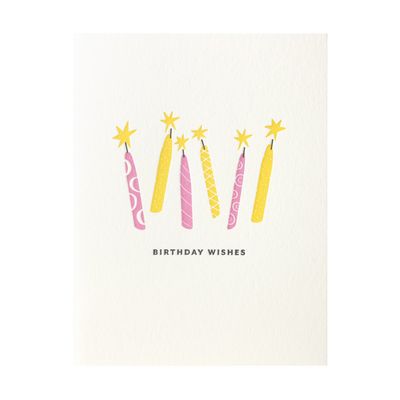 Birthday Wishes Letterpress Card