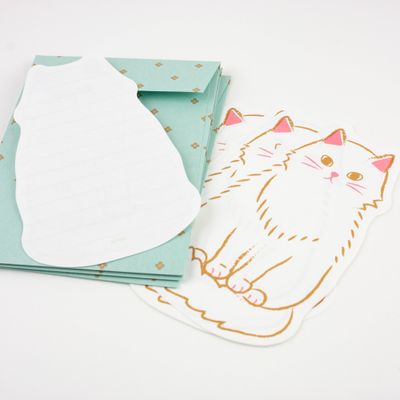 Midori MD Letter Set 924 Die-Cut Cat