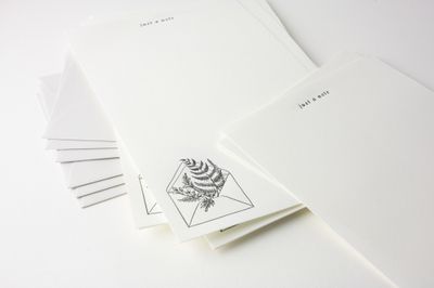 Just a Note Letterpress Letter Sheets Set (pack of 12)