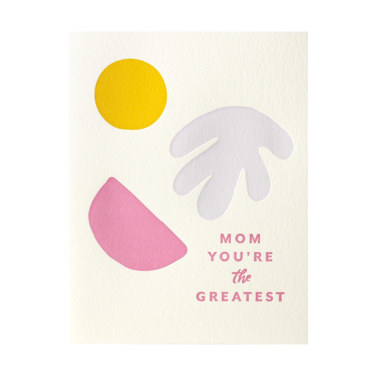 Greatest Mom Letterpress Card