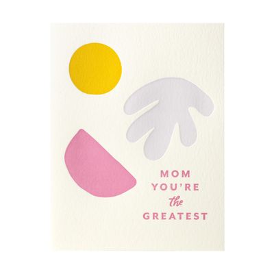 Greatest Mom Letterpress Card