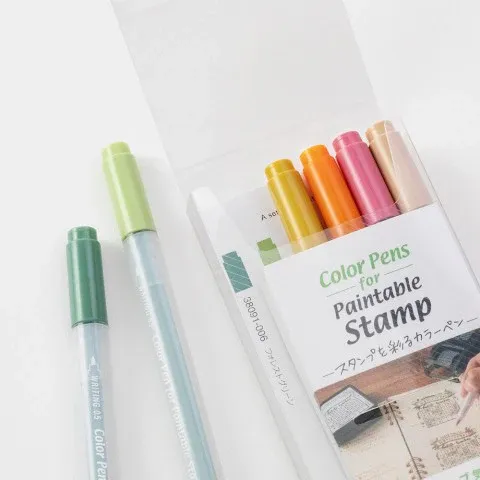 Color Pens for Paintable Stamp - Positiveness (set of 6)
