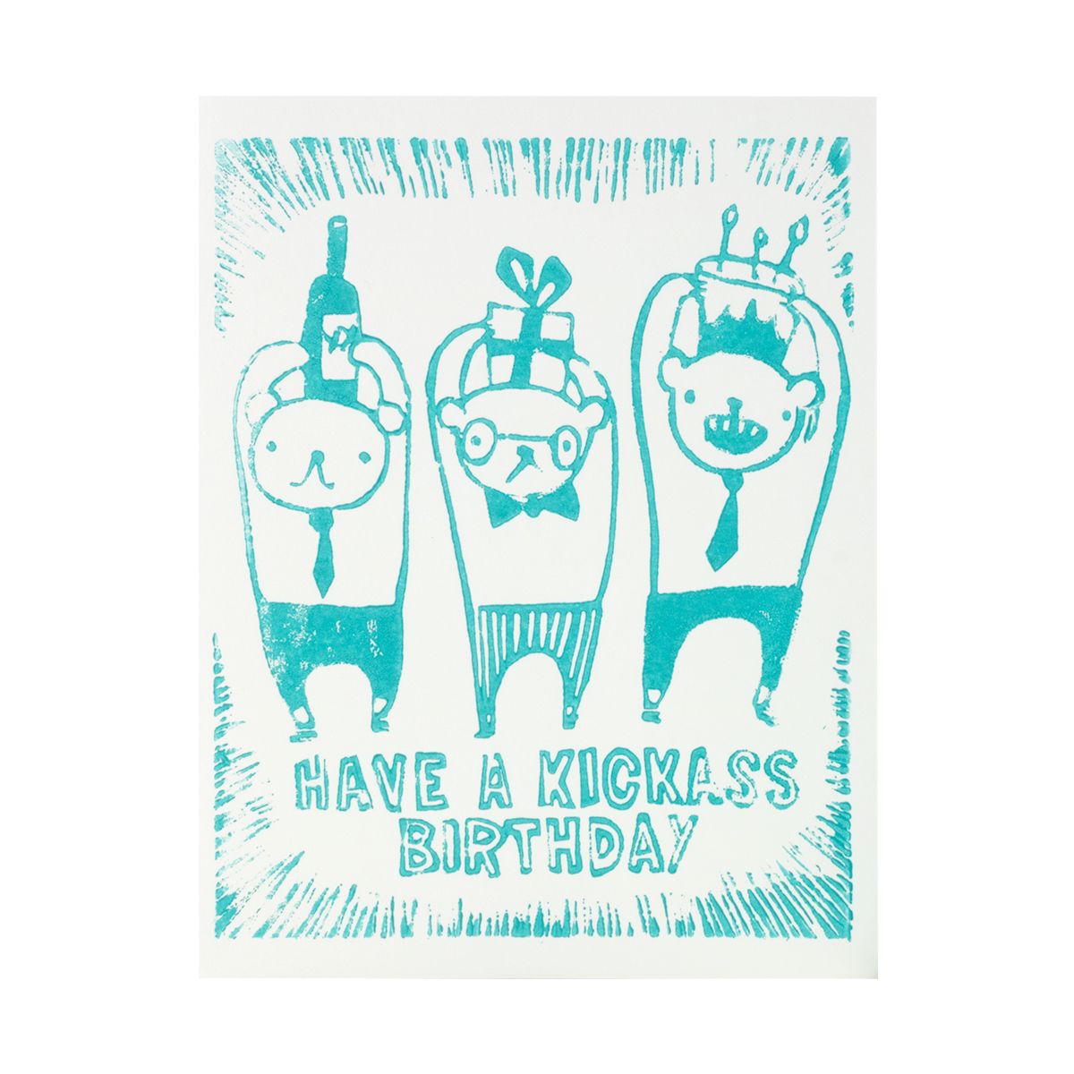 Kickass Birthday Letterpress Card