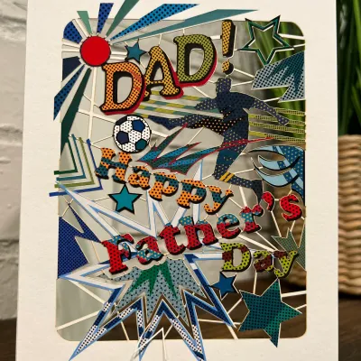 Fathers Day Laser Cut Sports Card