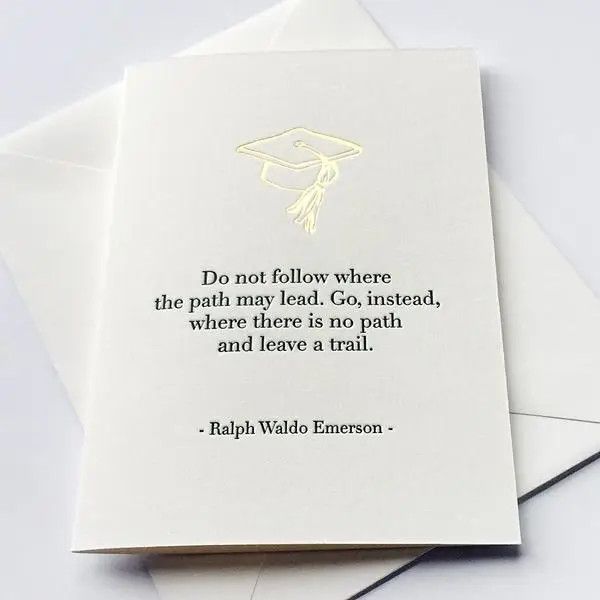 Trail Blazer Graduation Letterpress Card