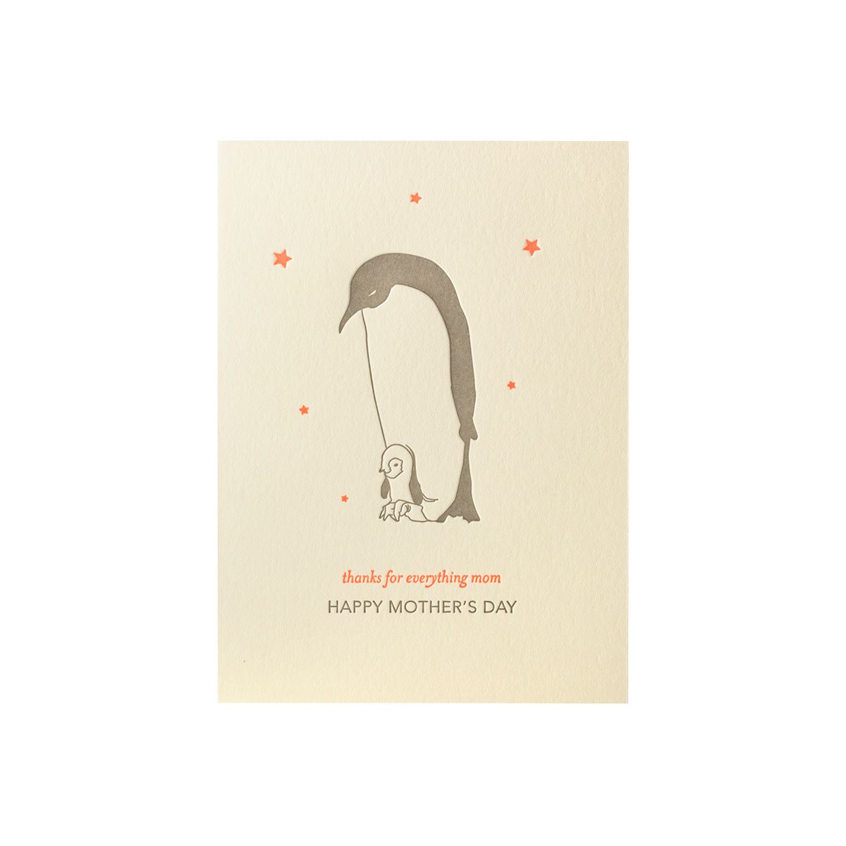 Thanks For Everything Mom Letterpress Card