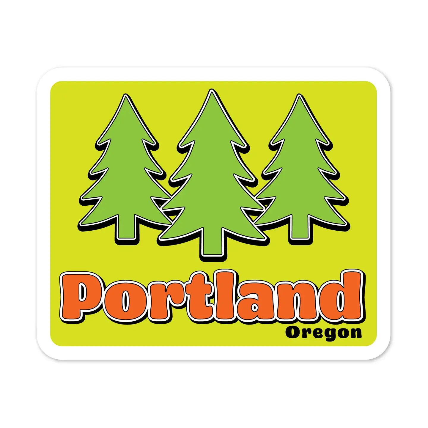 Retro Portland, Oregon Sticker