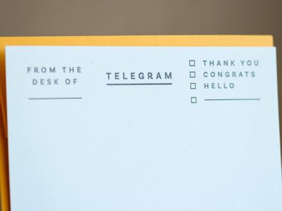 Telegram Letterpress Stationery Set (set of 6)