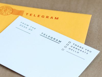 Telegram Letterpress Stationery Set (set of 6)
