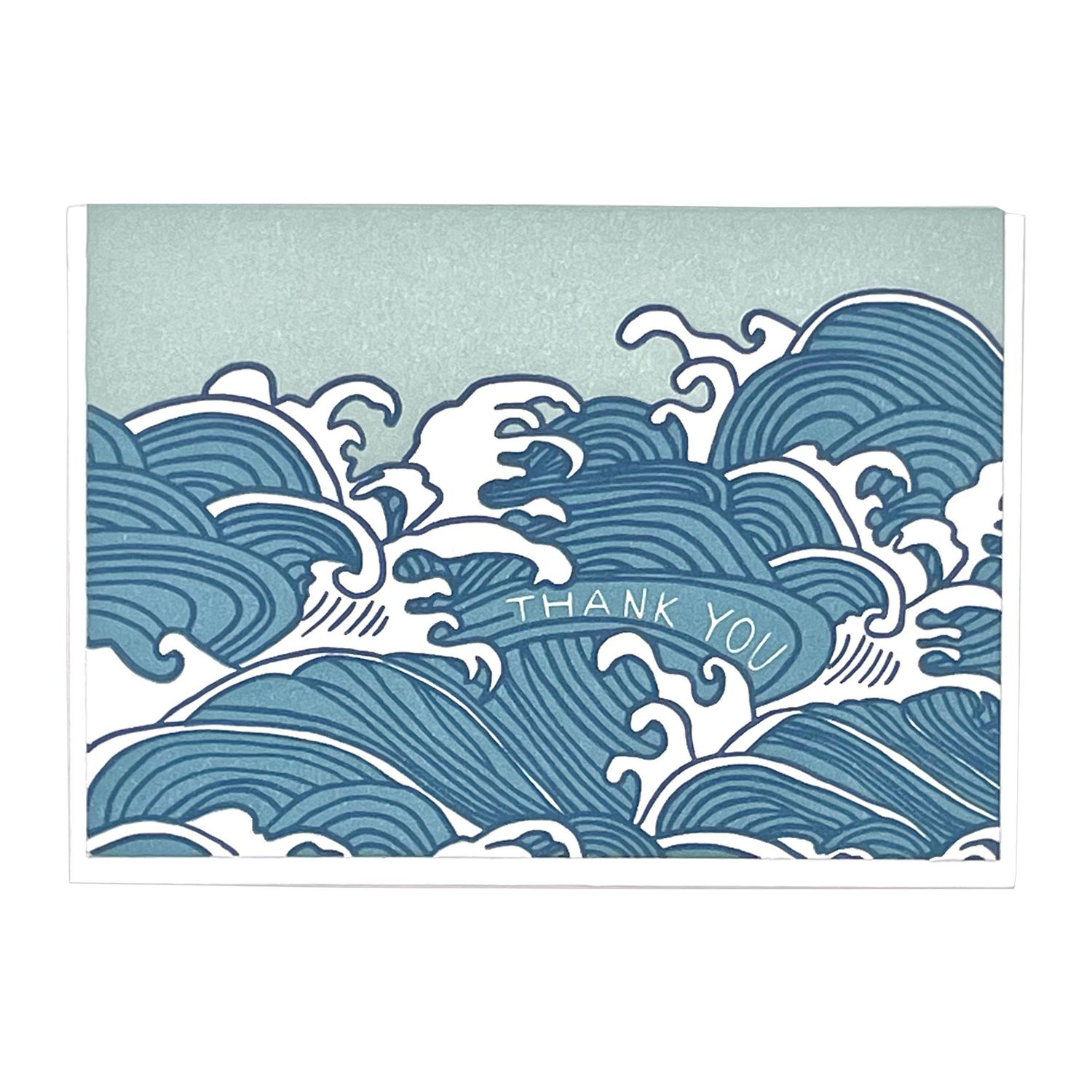 Tidal Wave Letterpress Greeting Card