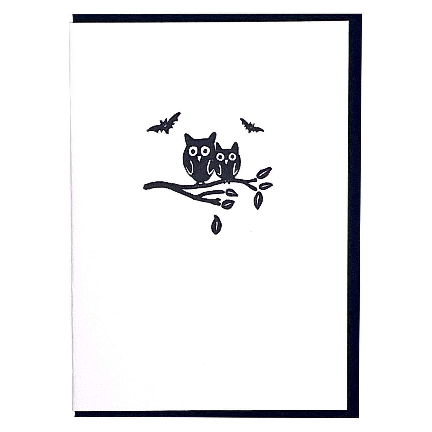 Spooky Owl Letterpress Greeting Card