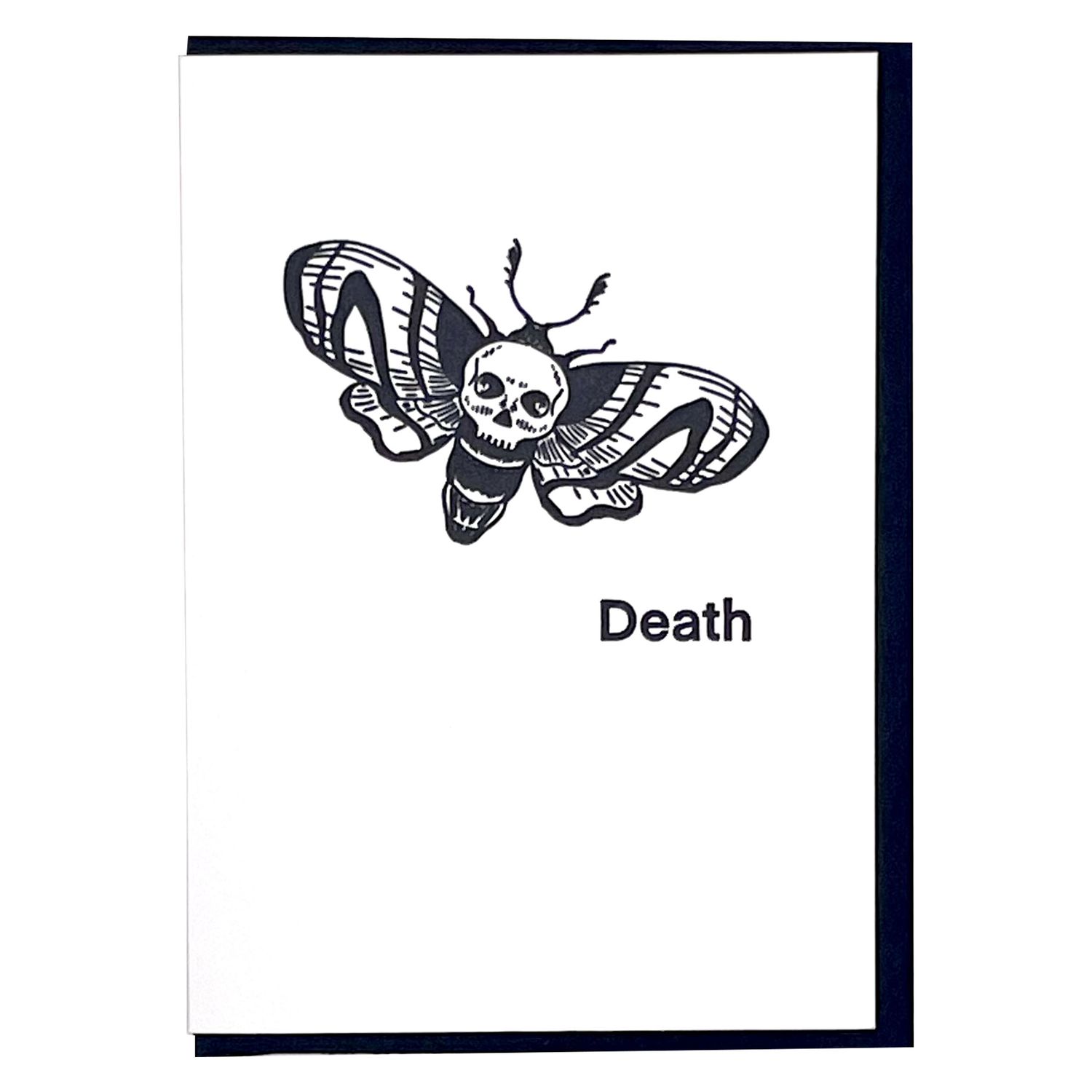 Death Moth Letterpress Greeting Card