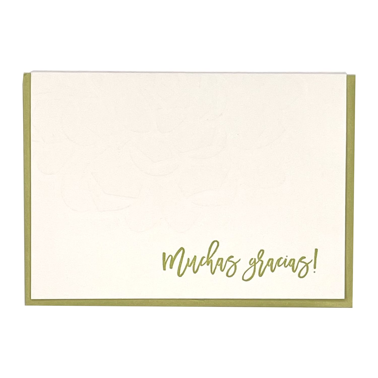 Muchas Gracias Letterpress Greeting Card