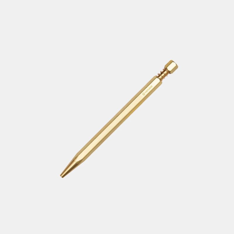 YSTUDIO Classic Revolve Ballpoint Pen (Spring) Brass