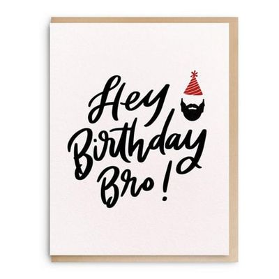 Birthday Bro Letterpress Card