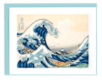 Artist Series - Quilled Great Wave Hokusai Quilled Greeting Card