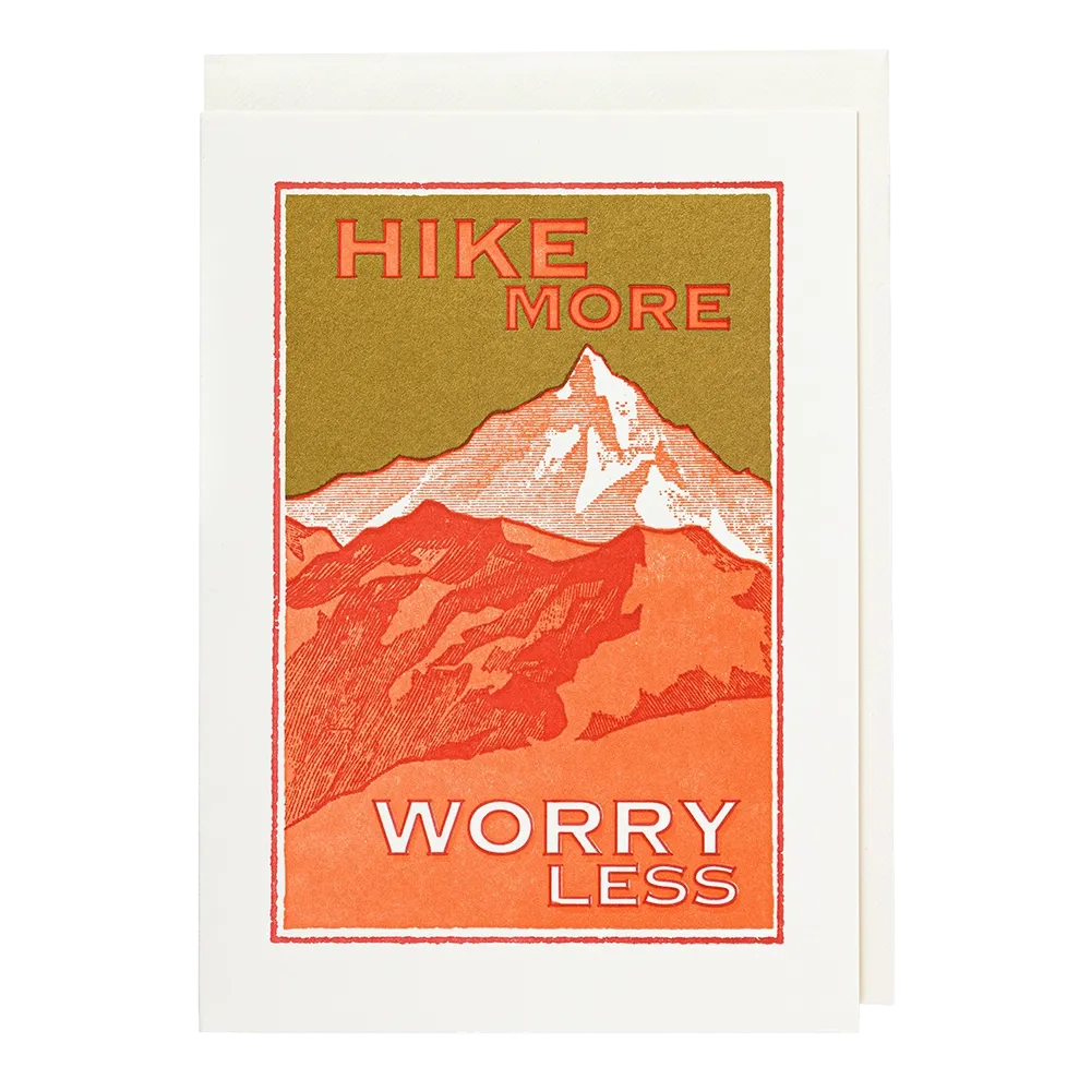 Mountain Hike More Letterpress Card