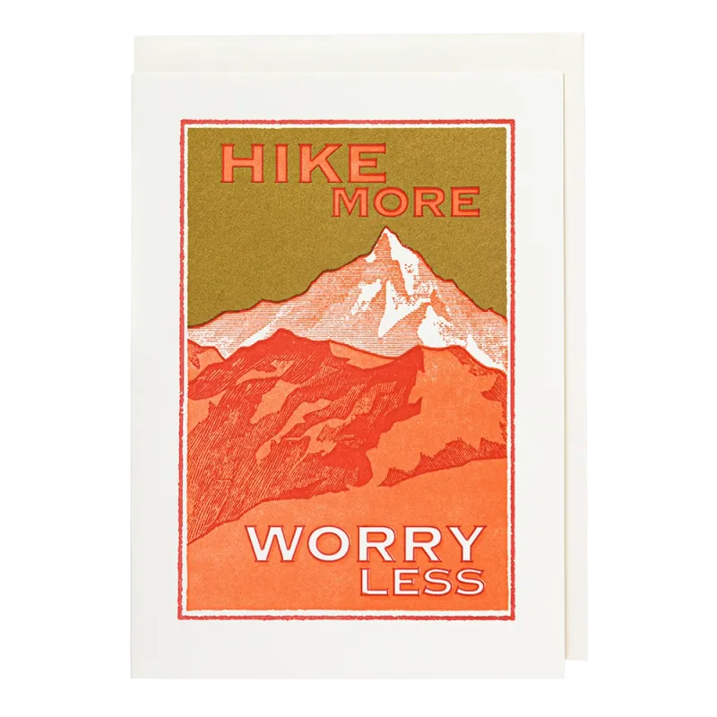 Mountain Hike More Letterpress Card