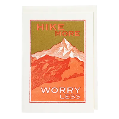 Mountain Hike More Letterpress Card