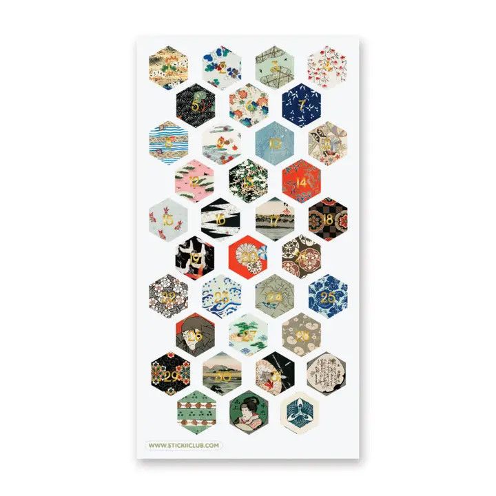 Japanese Print Numbers Sticker Sheet