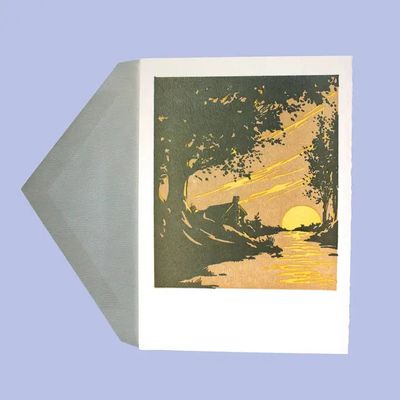 River Cabin Letterpress Card