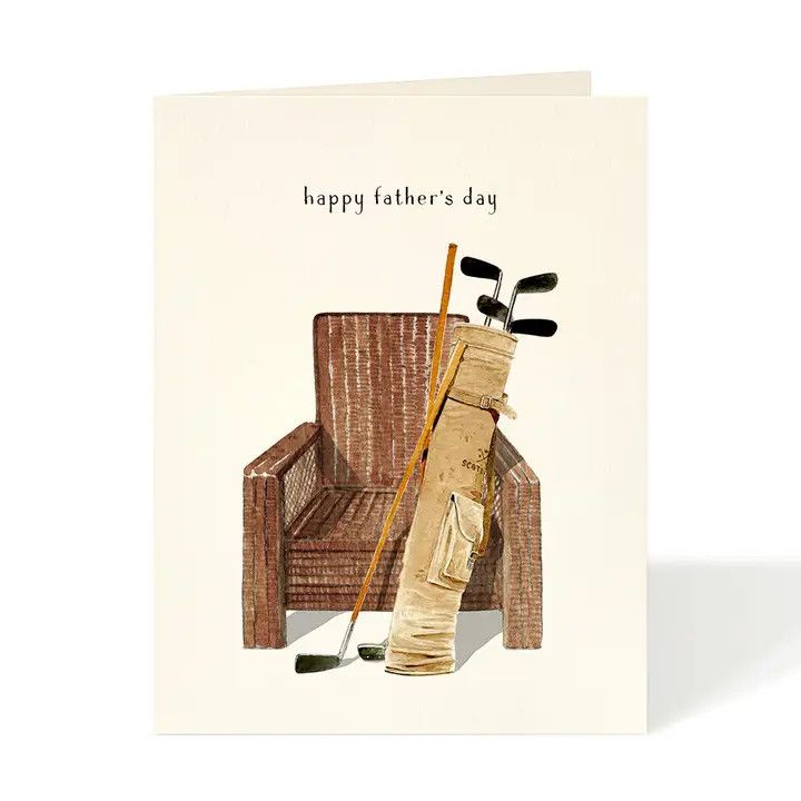 Golf Club Bag Father's Day Greeting Card