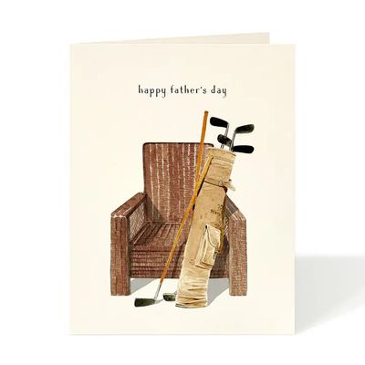 Golf Club Bag Father's Day Greeting Card