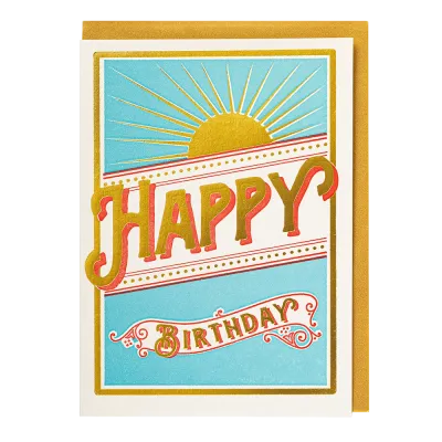 Sunshine Birthday Gold Foil Card