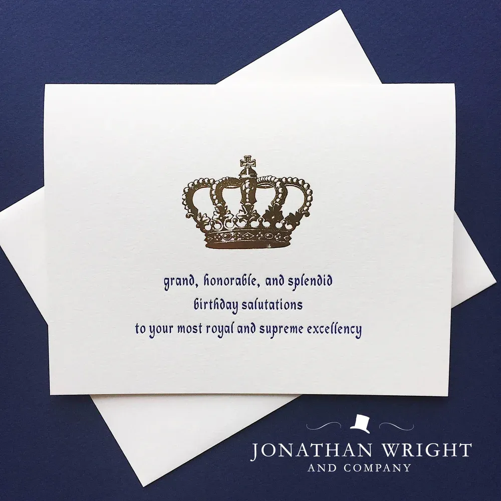 Grandiose Letterpress Birthday Card