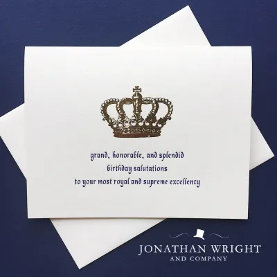 Grandiose Letterpress Birthday Card