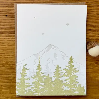 Mt. Hood Letterpress Card