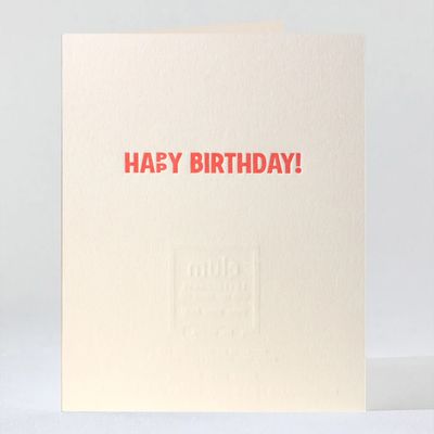 Older Wiser Finer Letterpress Birthday Card