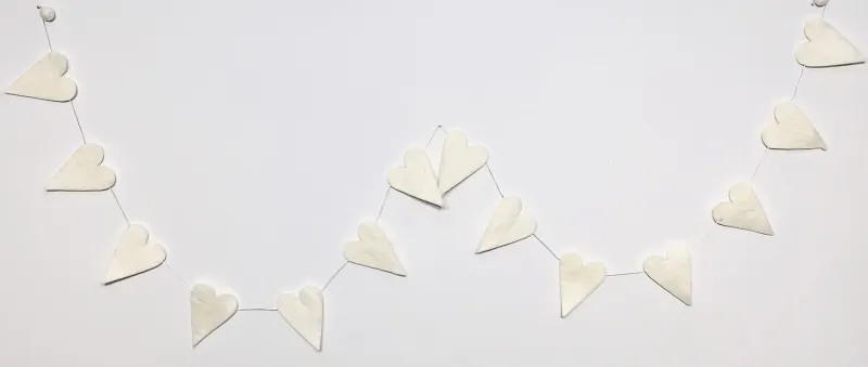 Cream Heart Felt Garland
