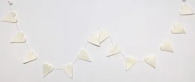 Cream Heart Felt Garland