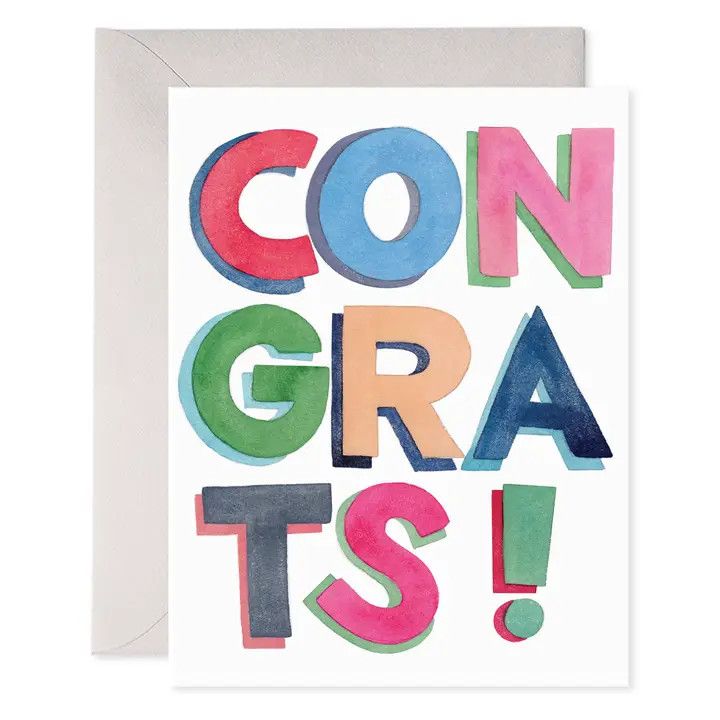 Colorful Congrats Greeting Card