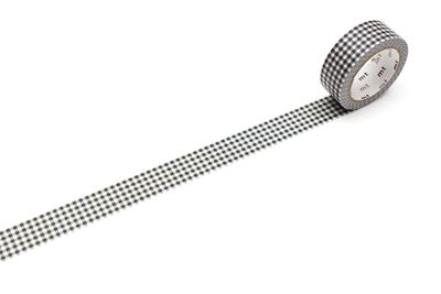 mt Delicate Checkered Black Washi Tape