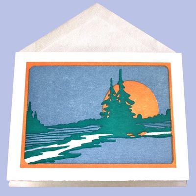 Moon River Letterpress Card