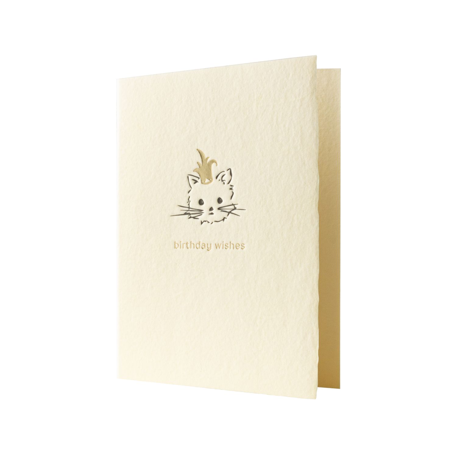 Birthday Wishes Adorable Animal Handmade Paper Letterpress Card